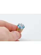 Пръстен Винтидж бижута Аквамарин 14K жълто злато vrc073y